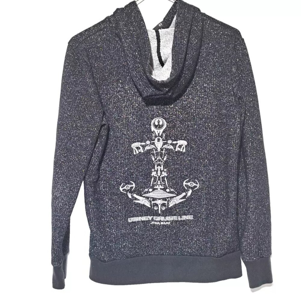 Disney Cruise Line Women's Sz. M Star Wars Bling Full Zip Hoodie PREPY CASUAL - Picture 6 of 11